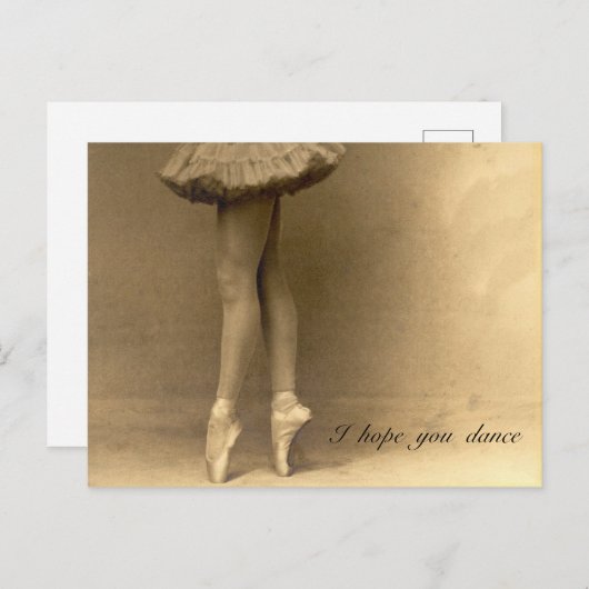 Ich hoffe, du tanzst postkarte (Vorne/Hinten)