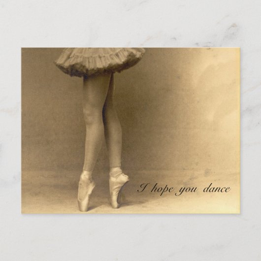 Ich hoffe, du tanzst postkarte (Vorderseite)