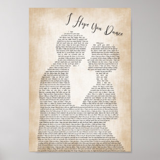 Ich hoffe, du tanzst Song Lyric Man Lady Bride Gro Poster