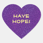 Ich hoffe! Herz-Aufkleber (Vorderseite)