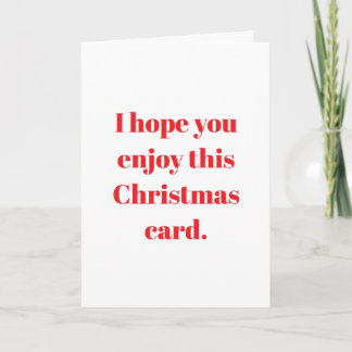 Ich hoffe, Ihnen gefällt diese Weihnachtskarte Karte