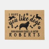 Ich hoffe, ihr mögt Hunde Funny Australischer Hirt Fußmatte (Vorderseite)