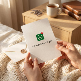 Ich hoffe immer, dass es Sie ist" WhatsApp Valenti Feiertagskarte
