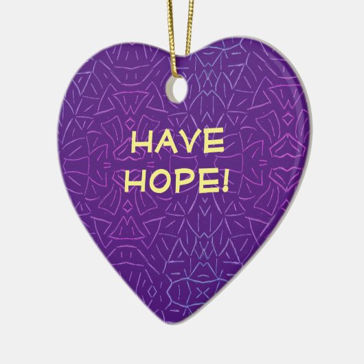 Ich hoffe! keramik ornament (Links)