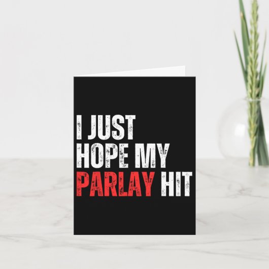 Ich hoffe nur, dass mein Parlay Sportwetten-Fußbal Karte (Vorderseite)