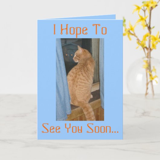 Ich hoffe, Sie bald zu sehen... Karte (Gelbe Blume)