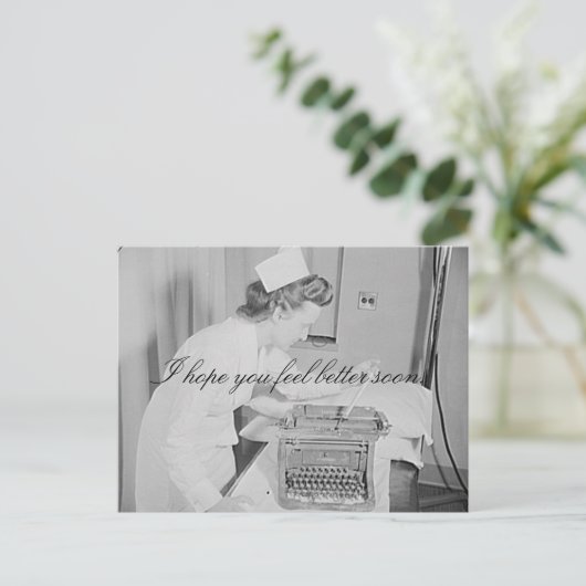 Ich hoffe, Sie fühlen sich bald besser Postkarte (Stehend Vorderseite)