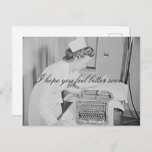 Ich hoffe, Sie fühlen sich bald besser Postkarte (Vorne/Hinten)