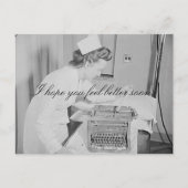 Ich hoffe, Sie fühlen sich bald besser Postkarte (Vorderseite)