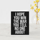 Ich hoffe, Sie gewinnen den Krieg, den Sie über da Karte (Gelbe Blume)