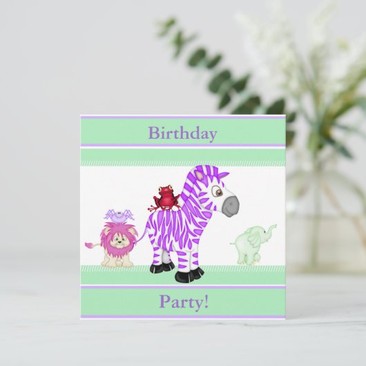 ICH HOFFE, SIE KÖNNEN UNS DER GRÜNEN PARTY EINLADU EINLADUNG (Stehend Vorderseite)