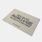 Ich hoffe, Sie mögen Tiere und Kinder Fußmatte (Schrägansicht)