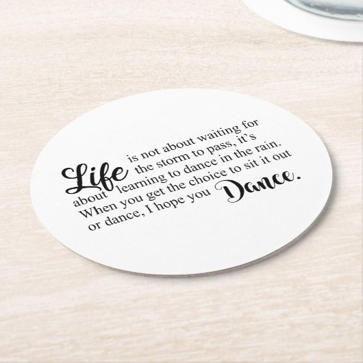 Ich hoffe Sie TANZ! Runder Pappuntersetzer (Angewinkelt)