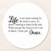 Ich hoffe Sie TANZ! Runder Pappuntersetzer (Vorderseite)