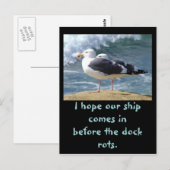 Ich hoffe, unser Schiff kommt vor.. Postkarte (Vorne/Hinten)