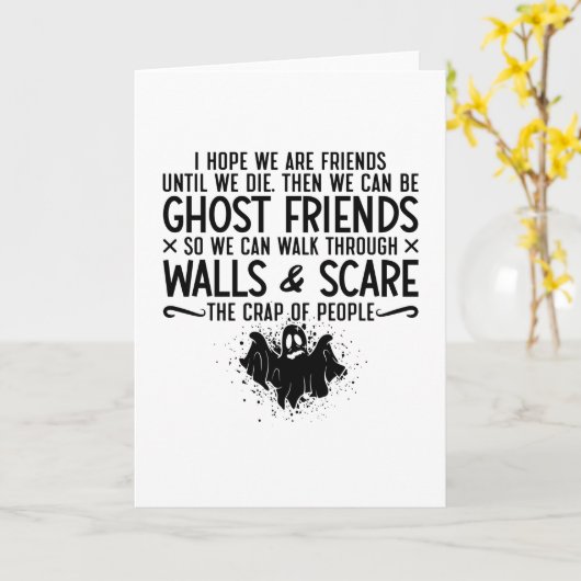 Ich hoffe, wir sind Freunde Ghost Jäger paranormal Karte (Gelbe Blume)