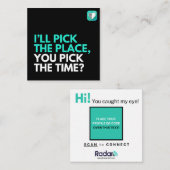 Ich hole, du pflückst? quadratische visitenkarte (Vorne/Hinten)