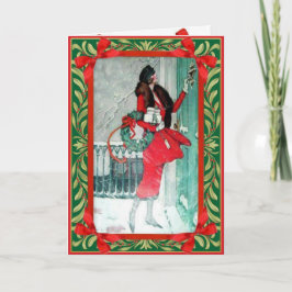 Ich hole Ihnen WeihnachtsNeuigkeiten Feiertagskarte