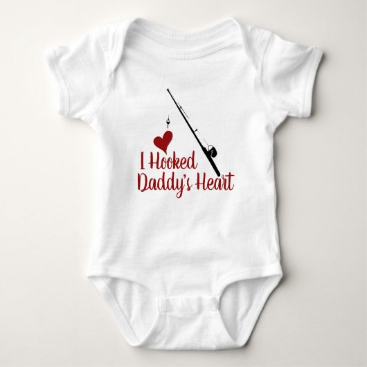 Ich hooked Daddy's Heart Baby Strampler (Vorderseite)