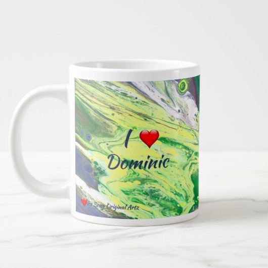 Ich höre Abstrakte Personalisierung Jumbo-Tasse (Links)