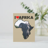 Ich höre Afrika Elefantenohren Postkarte (Stehend Vorderseite)