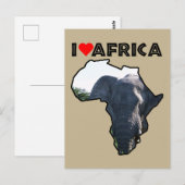 Ich höre Afrika Elefantenohren Postkarte (Vorne/Hinten)