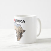 Ich höre Afrika Karte Afrika Wildlife Elephant Soc Kaffeetasse (VorderseiteRechts)