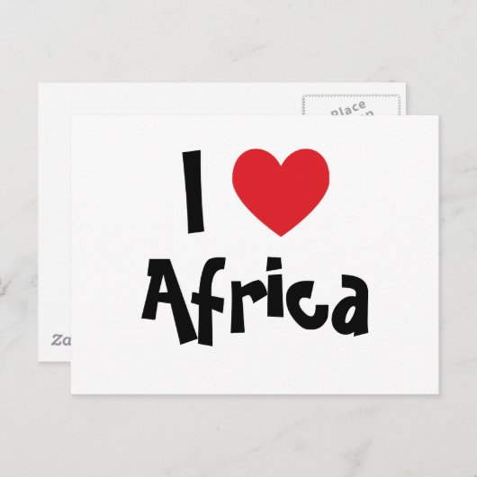 Ich höre Afrika Postkarte (Vorne/Hinten)