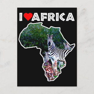 Ich höre Afrika Zebra Aloe Postkarte