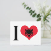 Ich höre Albanien - I Liebe Albanien - albanische  Postkarte (Stehend Vorderseite)