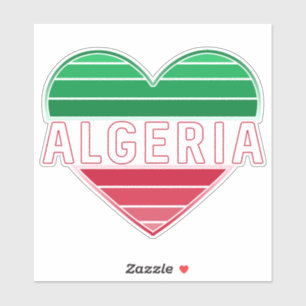 Ich höre Algerien, algerische Flaggenfarben Aufkleber