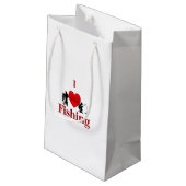 Ich höre Angeln Kleine Geschenktüte (Rückseite Schrägansicht)