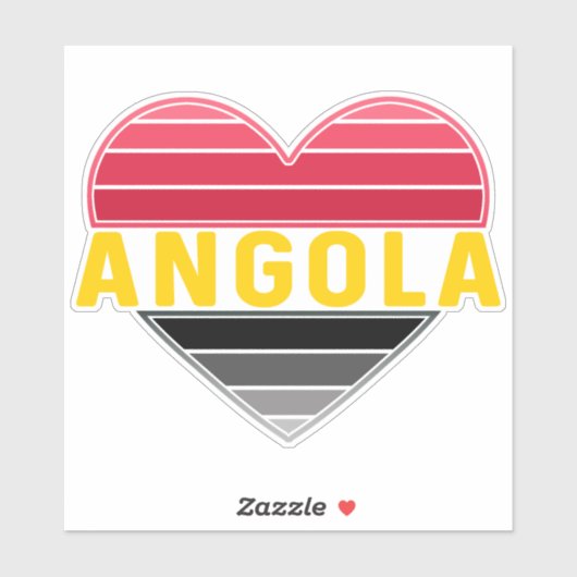 Ich höre Angola, angolanische Flaggenfarben Aufkleber (Blatt)