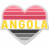 Ich höre Angola, angolanische Flaggenfarben Aufkleber (Vorderseite)