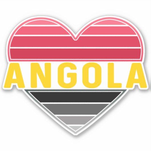 Ich höre Angola, angolanische Flaggenfarben Aufkleber (Vorderseite)