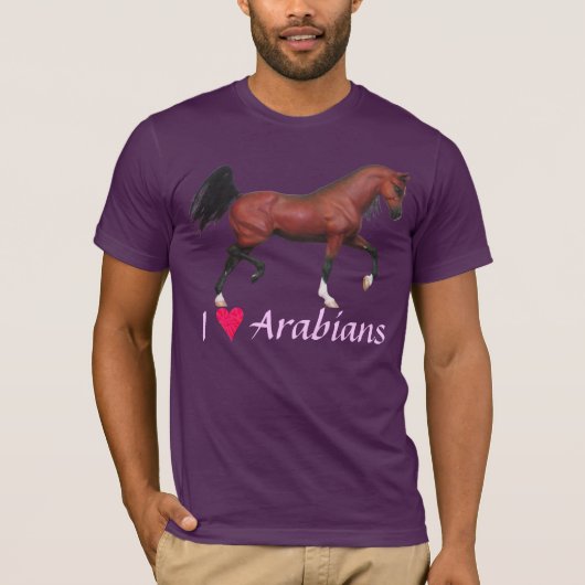 Ich höre Arabianer Liebe Arabians Reitkunst T-Shir T-Shirt (Vorderseite)