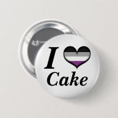 Ich höre asexuelles Cake Ace Pride Flag Design Button (Vorne & Hinten)