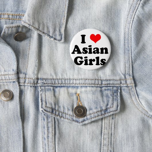 Ich höre asiatische Mädchen Button (Beispiel)