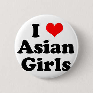 Ich höre asiatische Mädchen Button