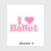 Ich höre Ballet Aufkleber (Blatt)