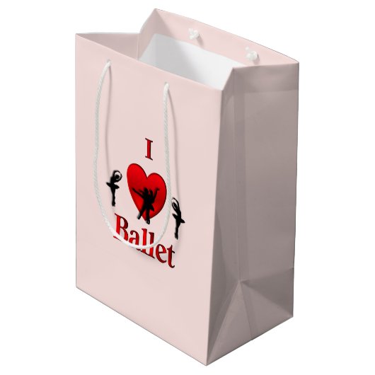 Ich höre Ballet Mittlere Geschenktüte (Rückseite Schrägansicht)