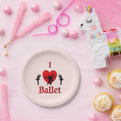 Ich höre Ballet Pappteller (Party)