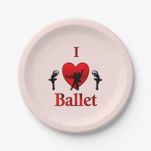 Ich höre Ballet Pappteller (Vorderseite)