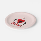 Ich höre Ballet Pappteller (Schrägansicht)
