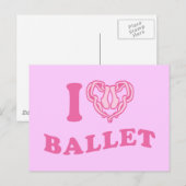 Ich höre Ballet Postkarte (Vorne/Hinten)