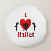 Ich höre Ballet Rundes Kissen (Rückseite)