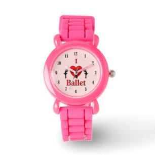 Ich höre Ballet Tanz Pink Armbanduhr