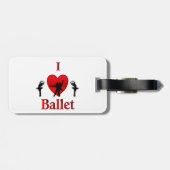 Ich höre Balletttanz Gepäckanhänger (Rückseite horizontal)