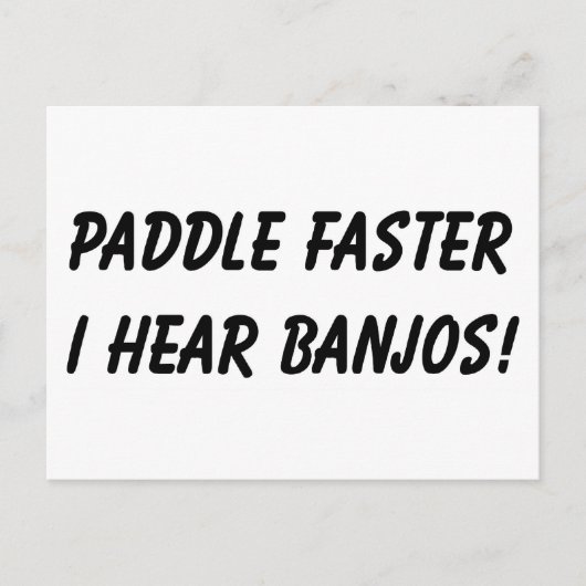 ICH HÖRE BANJOS! POSTKARTE (Vorderseite)