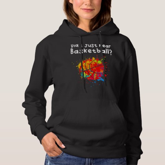 Ich höre Basketball Hoodie (Vorderseite)